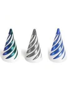 3Pcs Multi-Size Reversible Spiral Cone 3D Printed Anxiety Relief Fidget Toy,Decompression 3D Printed Double-Sided Spiral Cone - Colorful Gradient Structure, 1/2/5/10/20Pcs,Suitable As Halloween And Christmas Gifts, Metal Fiber Structure,Fidget Toys,Fidget,Sensory Toys