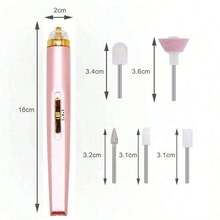 Rechargeable Electric Nail Grinder Pen – Low Noise Portable Manicure Tool Set For Home Use, Nail Art Beginners & Enthusiasts - 珊瑚粉 - 查看 7