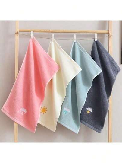 1 件超柔软手巾套装，带有天气刺绣 - 速干、吸水浴巾，适合家庭和节日 - 圣诞节、万圣节、感恩节、情人节的完美礼物，美容院、酒店运动、家庭必需品、毛巾、皮肤护理的淋浴毛巾