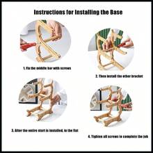 XFHSZ 2/3-Tier Luxury Wooden Elegant Fruit Stand - Double-Layer Fruit Bowl, Creative Candy Display - Natural Wood, Living Room Snack Tray, Space-Saving Design, Easy To Assemble, Father's Day Gift, Dessert Kitchen Serving Tray - 白色 - 查看 9