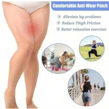 20/10 Pegatinas de protección antiroces para los muslos, Correas de sujeción antiarañazos para los muslos, Almohadillas antiarañazos para los muslos, Adecuadas para hombres y mujeres, Para prevenir posibles abrasiones y lesiones por fricción, La cinta elástica de tela proporciona una protección cómoda, Cubre los muslos y las pantorrillas, Cinturón, Pegatinas, Gel transparente impermeable, Proporciona comodidad y protección