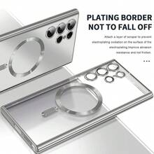 兼容三星S25、S25+、S25 Ultra、S25 Edge手机壳,支持无线充电,电镀边缘,防震耐用,提供全方位保护。也兼容S24、S24+、S24 FE、S24 Ultra、S23、S23+、S23 FE、S23 Ultra、S22、S22+、S22 Ultra、A35、A55、A05、A15、A06、A16以及16、15、14、13、12、11 Pro Max Plus、7、8、SE、7P、8P、X、16e。 - 銀色 - 查看 8