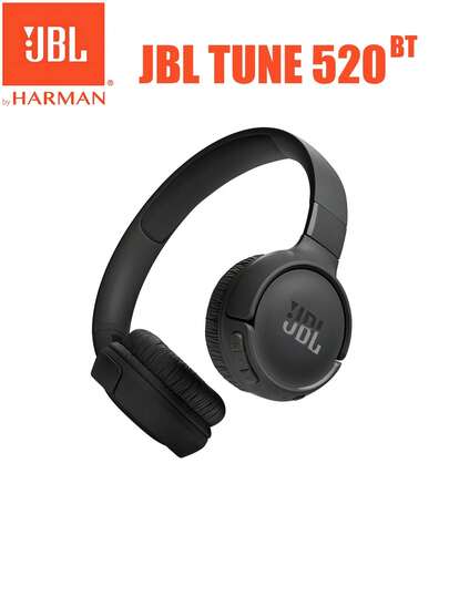  JBL Tune 520BT - Fones de ouvido supra-auriculares sem fio, bateria com duração de até 57 horas e carregamento rápido, design leve, confortável e dobrável, chamadas viva-voz com reconhecimento de voz