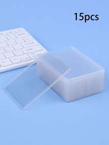 40 unidades de 75x100 mm porta-cartões rígido compacto vertical, protetor transparente de cartões postais de 3 polegadas para beisebol, futebol americano, basquete, hóquei, golfe, cartões esportivos individuais, carregamento superior, películas de dupla face, a coleção de cartões de Halloween e Natal também pode ser dada como presente de Natal para amigos, 10/15/30 unidades - Claro - Ver 9