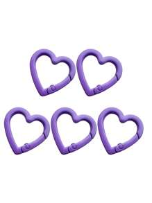 Metal Heart-Shaped Ring Buckle, Spring Clasp For Bag, Clothing Accessory - Multicolor - View 30