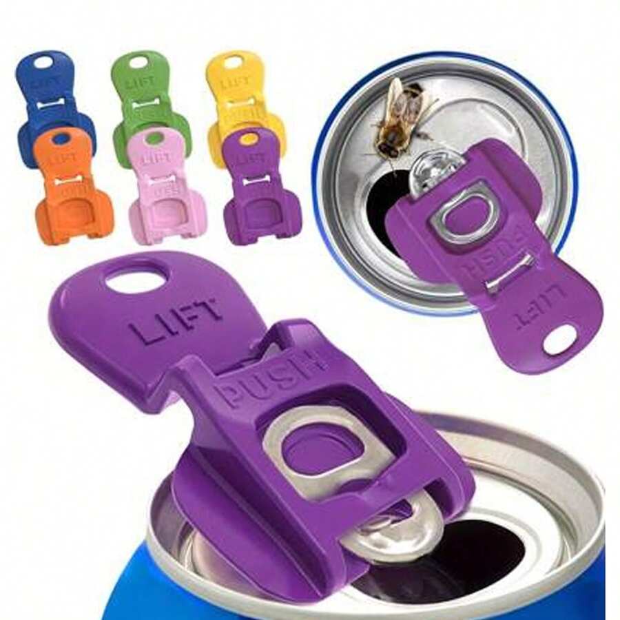 简易拉环开启器和饮料保护器完整覆盖简易拉环开启器，万圣节和圣诞节派对用品 - 彩色 - 查看 1