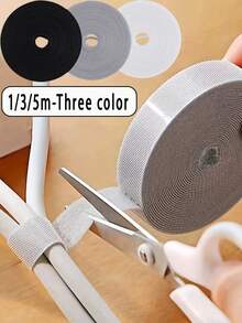 1/3/5米可重复使用魔术贴扎带，提供1米、3米或5米三种尺寸，提供便捷、耐用且多功能的线缆管理。它们非常适合管理桌面数据线、固定插座线路以及捆绑台式电脑线缆，从而打造整洁有序的空间。