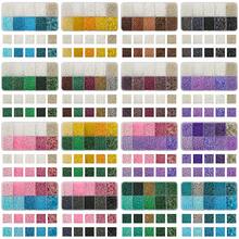 1 盒 10 款 4 毫米玻璃扁珠，DIY 手链、项链、鞋子、帽子、包包、手机链、钥匙扣、工艺品和礼品制作配件 - 10格4mm扁珠(800顆) - 查看 7