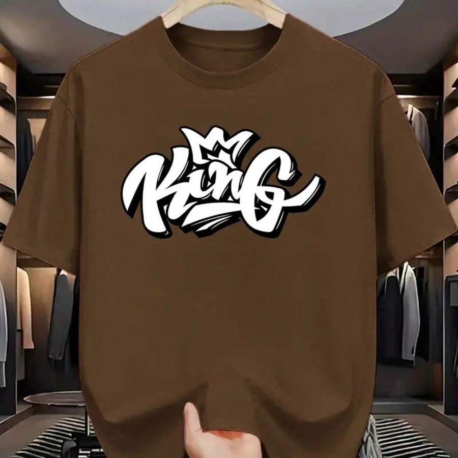 CAMISETA ESTAMPADA CAMISA BASICA NY PERFEITA PARA TODAS AS OCASIOES DIA A DIA ,LAZER , PASSEIOS - Chocolate - Visão 1