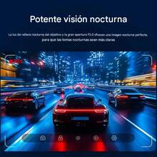 Cámara de reversa para auto con pantalla HD de 4.3" y triple lente, cámara frontal, trasera e interior con visión nocturna, grabación en bucle, sensor de movimiento y detección de colisiones, dash cam para coche, cámara DVR de coche con gran angular, grabación simultánea 3 en 1, cámara de seguridad vehicular con soporte para tarjeta microSD hasta 32 GB (opcional), cámara de vigilancia para automóvil, cámara de auto con pantalla LCD, cámara para carro con visión trasera y frontal, cámara de manejo con visión nocturna y sensor G, cámara para estacionarse, sistema de asistencia de estacionamiento, grabación continua con encendido automático, cámara para auto con visión interior para chofer y pasajeros, dashcam Full HD 1080p, cámara de tablero para carro, cámara triple para coche particular, taxi o cámara antirrobo para auto, grabadora de conducción con audio, cámara con gran cobertura y fácil instalación. - Gris - Ver 2