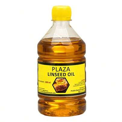 Plaza Linseed Oil Pure 500 Ml Pack Bat Oil Used For Wood Polishing And Wood Strength Used For Cricket Bats Used For Mixing In Paints For Enhanced Gloss Good Massaging Oil.