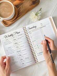 BUBU 7-Day Undated Weekly/Daily Planner, Includes To-Do List, Expense Tracker, And Meal Planner, Suitable For Back To School - Pink - View 9