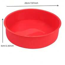 1pc Color Random Silicone Round Cake Mold, 4"/6"/8"/10" | Multipurpose DIY Baking & Pudding Tool, Oven , Ideal For New Year's Celebrations, Kitchen Baking Essentials, Colorful Cake Molds, Silicone Mold