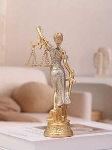 A Home Office, Christmas Statue Ornament Of The Goddess Of Fairness And Justice, Desktop Decoration Home Decor Christmas Decorations Room Decor