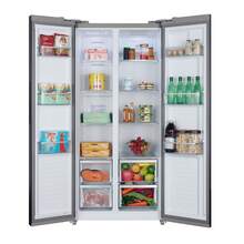 iceBlue 15.6 Cu. Ft. Black Stainless Steel Side-By-Side Refrigerator - Independent Left Freezer & Right Fridge Temperature Control - US B Type Plug(110-127V) - View 7