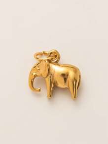 1pc Fashion Gold Animal Series Lion Elephant Whale Big Dog Sea Turtle Unicorn Exquisite Pendant, Electroplated 18K Gold, Waterproof And Sweatproof, Suitable For DIY Necklaces, Bracelets, Earrings, Keychains, Bag Chains, Shoe Buckle Accessories, Women's Jewelry Accessories, DIY Accessories - Gold - View 14