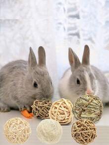 8pcs Rabbit Chew Grass Balls, Small Animal Rolling Chew Toys, Natural Chew Grass Toys And Rabbit Snacks, Suitable For Rabbits, Guinea Pigs, Hamsters, Mice Chewing (8pcs/16pcs Set) 8pcs/Set Rabbit Hamster Snack Cup Stacking Toys, Colorful Plastic Nested Cups Cognitive Water Stacking Toy Set Rabbit Snack Cup Hamster Toys, Bird Intelligence Toys - Multicolor - View 4