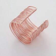 سوار يدوي مصنوع للنساء مغلف بشكل كبير، أنيق للحفلات والهدايا والاستخدام اليومي قطعة واحدة