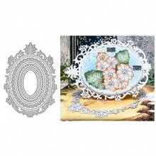 1 件蕾丝框架金属切割模具，适用于 DIY 剪贴簿装饰压花手工模切模板