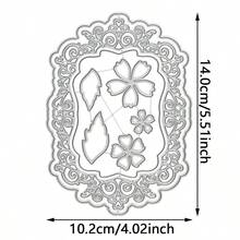 1 件蕾丝框架金属切割模具，适用于 DIY 剪贴簿装饰压花手工模切模板