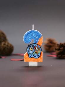 1Pc Bluey Creative Number 0-9 Handmade Birthday Candles One Year Old Digital Birthday Decoration Gift Christmas