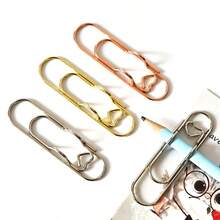 Metal Heart Paper Clip Pen Clip - Multiuse Bookmark Page Holder For Notebook Planner Book | Cute Stationery Gift  - Multicolor - View 4