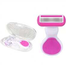 1/2/3pcs Bikini Hair Removal Razor, Women 6-Layer Painless Hair Removal Blade, Stainless Steel Full Body Shaver, Manual Depilatory Razor, Compact Hair Removal Tool For Home & Travel