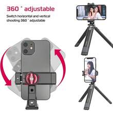 PICTRON Soporte de trípode de Metal para teléfono, 3 Zapatos fríos y Puerto Arca, Adaptador de trípode de 360 °   para,, Soporte para teléfono Celular, trípode de computadora - ST-27 - Ver 10