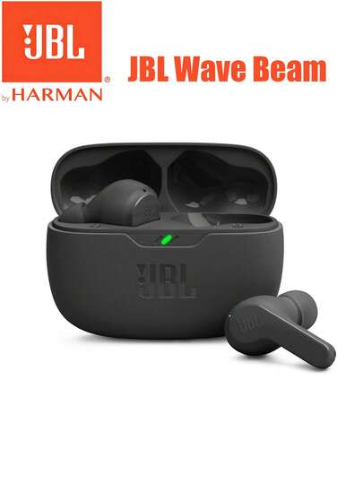  JBL Wave Beam Wireless Music Earphones, Bluetooth Sports Earphones With Microphone, Call Noise Reduction, USB Type-C