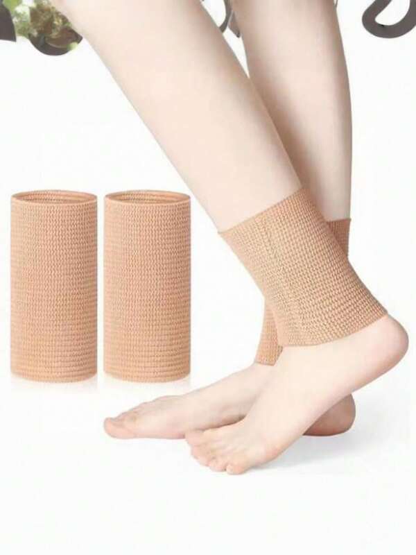 1 par de protectores de tobillo de gel elástico con compresión para deportes, patinaje artístico, protectores de tobillo de silicona para hombres y mujeres