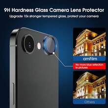 amFilm [2+4 Piezas] OneTouch Compatible con 17 Pro 6.3'' (2025) Protector de Pantalla, Mica Cristal Vidrio Templado,con Protector de Lente de Cámara, Instalación en 30 Segundos - IPH16E-6.1" - Ver 8