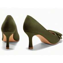 Women's Pointed-Toe Stilettos, Elegant High Heels, Shoes For Weddings And Formal Occasions, Women's Dress Shoes Green High Heels - 綠色 - 查看 6