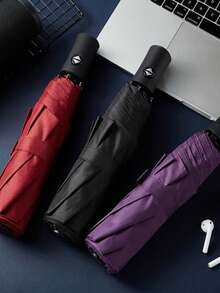 防风防水旅行伞，带自动防紫外线遮阳罩，全自动折叠伞，男女通用，雨雪天气适用，夏季遮阳伞，春夏必备，伴娘礼物，房间装饰，卧室装饰，海滩，旅行，男女通用，度假，可爱小物，母亲节礼物，卧室装饰，花园，厨房装饰，夏季，海滩，旅行必备，房间装饰，软萌，毕业季礼物 - 彩色 - 查看 3