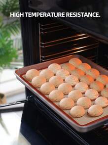 1pc/2pcs/3pcs Macaron Silicone Baking Mat, Reusable Non-Stick Kneading Mat, Black/Red/Grey Heat Resistant Silicone Oven Liner For Making Macarons, Pizza, Cookies, Pastries, Bread