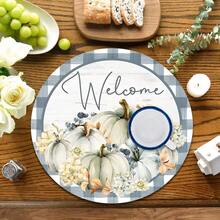 2 piezas/4 piezas/6 piezas Manteles individuales de diatomita con estampado de calabaza, decoración del hogar, decoración de Acción de Gracias, regalo de Acción de Gracias, adecuado para mesa de comedor, bar de café, decoración de temporada, manteles lavables, decoración de habitación, posavasos, alfombrillas de drenaje, manteles individuales de cocina y comedor, decoración de fiesta interior y exterior, decoración del hogar, regalo ideal