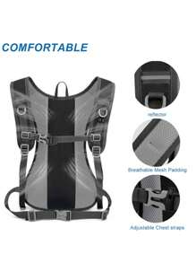 Backpack With 2l Water Bladder, Outdoor Water-resistant Backpack With Shoulder Strap For Biking, Hiking, Running And Traveling