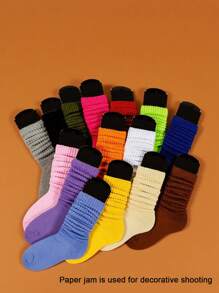 10 أزواج (التسليم عشوائي) جوارب للنساء، أنماط عشوائية للخريف/الشتاء، جوارب طاقم متعددة الألوان عصرية، مناسبة للملابس اليومية والرياضية