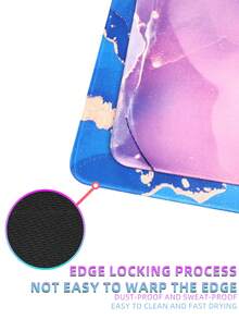 A Set 4pcs Large Ergonomic XXL Marble Desk Mat Set - Extended Gaming Mouse Pad, Keyboard Wrist Rest Support, Coaster - Non-Slip Base, Stitched Edge - Easy Typing, Pain Relief - (35.4*15.7 In) - For Office, Home, Computer, Laptop - Multicolor - View 7