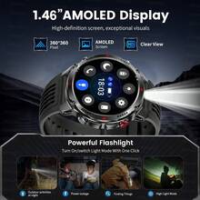 GUHUAVMI 2025 New Men's Outdoor GPS Sports Smartwatch, GPS+Beidou Dual Frequency Positioning, LED Flashlight, 3ATM Waterproof Watch, Alloy Body, 540mAh Battery, Multi-Color Strap, Wireless Call, Voice Assistant, Reminder Function, GPS Tracking, 100+Sport Mode, Compass, Altitude And Air Pressure, Fitness Tracker Bracelet, Women's Outdoor Sport Smart Watch, For Android IOS - Multicolor - View 7