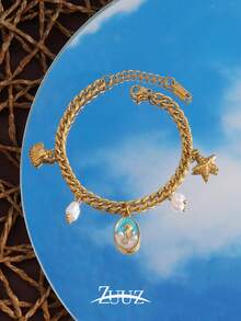 1 chiếc Vòng tay thép không gỉ Boho dành cho nữ Vòng tay hình đồng xu trang sức Quà tặng tiệc Vòng tay chuỗi đồng xu, Thích hợp cho phụ nữ đeo hàng ngày - Kiểu mặt dây chuyền đồng xu - Xem 11