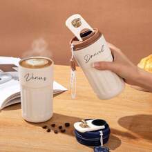 1pc Customized Name Stainless Steel Coffee/Water Tumbler, High-Quality Portable Thermal Cup, Minimalist Style Customizable Easy To Clean, Exquisite,High-Quality Custom,Personalized,Unique Ideal Gifts For Her Her,Boyfriend,Girlfriend,Dad,Mom,Family,Friends,Son,Daughter, - Cup - View 3