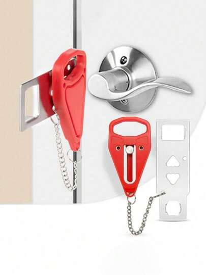 Portable Door Lock Extra Lock For Additional Privacy And Safety Home Security, Apartment Security Lock, Travel Door Lock Prevent Unauthorized Entry,Protect Family Security In Traveling,Home,Bedroom,Hotel,Apartment,AirBNB
