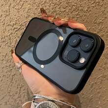 1 件全新纯色亚克力磁性黑色手机壳，兼容 16 Pro Max、11/12/13/14 Plus、XR/7/8 Plus、15 Pro Max、17/17 Ari/17 Pro Max，也兼容三星系列 - 黑色 - 查看 2