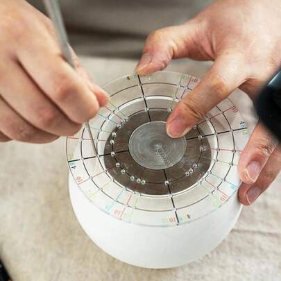 Pottery Tool Acrylic Round Aliquot Drawing Line Ruler Clay Engraving Marking Ruler Trimming Center Point Auxiliary Turntable