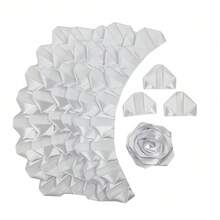 100 Piezas de Pétalos de Rosa de Cinta de Seda Hechos a Mano - Piezas Semiterminadas Perfectas para Rosas Eternas DIY, Ramos de Flores Eternas, Bouquets, 100 Piezas de Pétalos de Rosa de Cinta de Satén Premoldeados para el Día de San Valentín, Día de la Madre, Día del Padre, Aniversario, Boda, Cumpleaños, Fiesta, Compromiso, Graduaciones - Multicolor - Ver 19