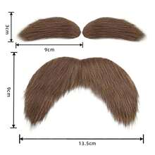 5 Stück/Packung Fake Schnurrbart für Männer, klassisches Weihnachts-Zubehör, selbstklebender Fake-Bart, neuartige Aufklebe-Schnurrbärte, Kostüm-Weihnachtsopa Verkleidungsbart, Kostümzubehör, Weihnachtsmann Kostüm Augenbrauen und Bart Set, Weihnachtsparty Zubehör, Weihnachtsoutfit für Frauen und Männer