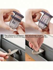 铝合金推拉门窗锁，具备防夹、防盗、防坠落功能 - 彩色 - 查看 2