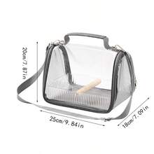 Panoramic Wide-View Pet Transparent Carrier Bag With Handle And Shoulder Strap, Convenient Carry, Mesh Breathable Design, Spacious Interior For Easy Travel
