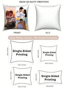 Personalized Gift For Men, 1pc Custom Photo Throw Pillow Cover, Washable Printed Cushion For Couples Families, Christmas Decor, Breathable Soft Home Textile, Heartwarming Customizable Picture Memento, Memory Keepsake Gift - Multicolor - View 10