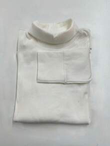 Classic Style With A Sophisticated Touch: Old Money Men's Turtleneck Shirt - 奶油色 - 查看 1